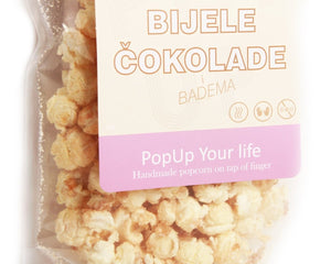 Gourmet POP Corn - White chocolate and Almond - Popup